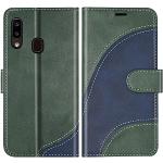 Grüne Samsung Galaxy A20e Hüllen Art: Flip Cases mit Bildern aus Glattleder 
