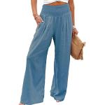 Blaue Elegante Atmungsaktive High Waist Jeans aus Baumwolle für Damen Größe S für Partys für den für den Sommer 