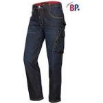 Dunkelblaue Stonewashed Jeans mit Reißverschluss aus Denim für Herren Größe XXL Weite 31, Länge 34 