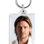 Brad Pitt Magnet-Schlüsselanhänger glänzend aus Kunststoff für Herren 