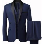 Schwarze Business Businesskleidung aus Polyester Handwäsche für Herren Größe 6 XL 3-teilig  zur Hochzeit 