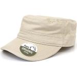 Sandfarbene Bio Nachhaltige Army-Caps mit Klettverschluss aus Baumwolle für Herren 