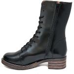 Brako Lack Stiefel Boots 8470 BOLERO Negro Military Leder schwarz Reißverschluss (EU Schuhgrößensystem, Erwachsene, Damen, Numerisch, M, 43)