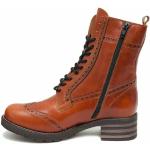 Brako Stiefel Boots 21054 BOLERO Cuero Military Leder braun Budapester (EU Schuhgrößensystem, Erwachsene, Damen, Numerisch, Schmal, 40)