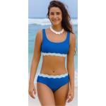 Cobaltblaue Color Blocking Cupshe High Waist Bikinis aus Polyester für Damen Größe XL 