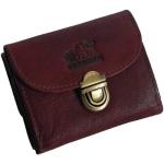 Bordeauxrote Unifarbene Branco Mini Geldbörsen mit Reißverschluss für Damen 