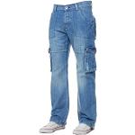 Blaue Cargo-Shorts für Herren Weite 34 für den für den Sommer 