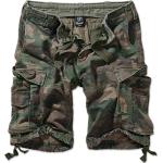 Grüne Camouflage Vintage Brandit Vintage Cargo-Shorts aus Baumwolle für Herren Größe M 