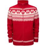 Rote Norweger-Strickjacken aus Fleece für Herren Größe 5 XL 