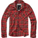 Rote Brandit Check Flanellhemden aus Flanell für Herren Größe 5 XL 