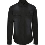 Schwarze Langärmelige Brandit Hardee Herrenjeanshemden aus Baumwolle Größe 3 XL 