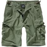 Olivgrüne Cargo-Shorts aus Baumwolle für Herren Übergrößen für den für den Sommer 