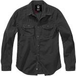 Schwarze Vintage Langärmelige Shirts mit Tasche für Herren Größe 5 XL 