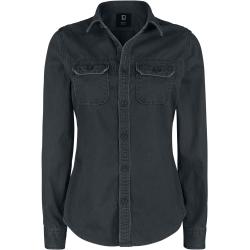 Brandit Langarmhemd - Girls Vintage Shirts Longsleeve - XS bis 4XL - für Damen - Größe 3XL - schwarz