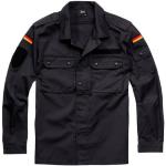 Schwarze Langärmelige Brandit Herrenlangarmhemden mit Klettverschluss Größe 4 XL 