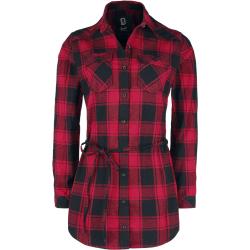 Brandit Langarmhemd - Ladies Longshirt Lucy - S bis 3XL - für Damen - Größe S - rot/schwarz