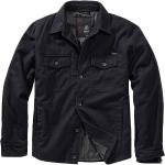 Schwarze Hemdjacken mit Knopf für Herren Größe 3 XL für den für den Winter 