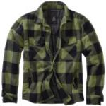 Olivgrüne Brandit Hemdjacken mit Knopf für Herren Größe 3 XL für den für den Winter 