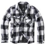Schwarze Brandit Hemdjacken mit Knopf für Herren Größe 3 XL für den für den Winter 