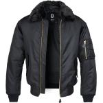 Schwarze Wasserdichte Brandit Mini Kurzjacken & Cropped-Jackets mit Pelzkragen für Herren für den für den Winter 