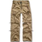 Braune Loose Fit Brandit Savannah Freizeithosen mit Reißverschluss aus Baumwollmischung für Herren Größe 3 XL 