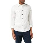Reduzierte Weiße Brandit Slim Fit Hemden mit Knopf für Herren Größe 3 XL 