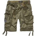 Olivgrüne Vintage Brandit Savage Cargo-Shorts aus Polyester für Herren Größe 5 XL für den für den Sommer 