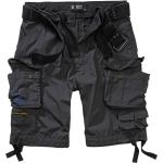 Schwarze Vintage Brandit Savage Cargo-Shorts aus Polyester für Herren Größe 5 XL für den für den Sommer 