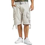 Reduzierte Weiße Vintage Brandit Gladiator Cargo-Shorts mit Knopf aus Baumwolle für Herren Größe 3 XL für den für den Sommer 