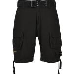 Schwarze Vintage Cargo-Shorts für Herren Größe 5 XL für den für den Sommer 