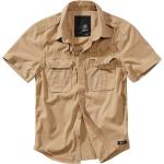 Kamelbraune Vintage Langärmelige Brandit Vintage Shirts mit Tasche für Herren Größe 6 XL für den für den Sommer 