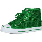 Grüne Pailletten-Sneaker mit Pailletten für Kinder Größe 28 
