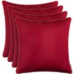 Rote Sofakissen & Dekokissen aus Polyester 45x45 4-teilig 