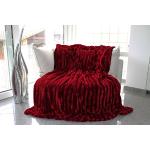 Rote Kuscheldecken & Wohndecken aus Polyester maschinenwaschbar 150x200 