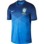 Blaue Atmungsaktive Nike Brasilien Trikots für Herren - Auswärts 