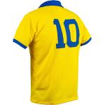 Gelbe Pele Brasilien Trikots für Herren zum Fußballspielen 