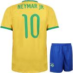 Brasilien Trikot Set Neymar Heim - Kinder und Erwachsene - Jungen - Fußball Trikot - Fussball Geschenke - Sport t Shirt - Sportbekleidung - Größe S