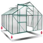Grüne Brast Gewächshäuser mit Fundament 6mm aus Polycarbonat rostfrei 