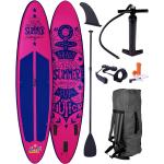 BRAST SUP Board Summer Aufblasbares Stand up Paddle Set 320x81x15cm Pink inkl. 2in1 Paddel Kajak-Sitz Action-Cam-Halterung Fußschlaufe Pumpe Rucksack