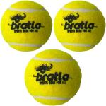 Bratla Pro Tennisbälle für Cricket, leichter Cricketball, Tennisball für Tapeball, Cricketschläger (3 Stück)