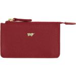 Rote Braun Büffel Damenschlüsseletuis & Damenschlüsseltaschen mit Reißverschluss aus Büffelleder 