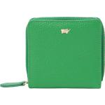 Grüne Unifarbene Braun Büffel Damengeldbörsen & Damengeldbeutel aus Büffelleder mit RFID-Schutz 
