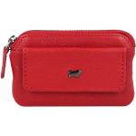 Rote Braun Büffel Damenschlüsseletuis & Damenschlüsseltaschen mit Reißverschluss aus Büffelleder 