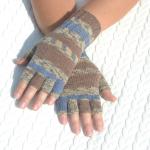 Braune Fingerlose Handschuhe & Halbfinger-Handschuhe aus Acryl für Damen Größe M 
