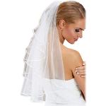 Weiße Damenschleier & Damenbrautschleier aus Satin Einheitsgröße für die Braut 