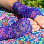 Helllilane Fingerlose Handschuhe & Halbfinger-Handschuhe mit Australien-Motiv aus Spitze Handwäsche für Damen 