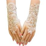 Weiße Brauthandschuhe & Spitzenhandschuhe aus Spitze für Damen für die Braut 