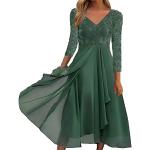 Smaragdgrüne Elegante Langärmelige Lange Abendkleider aus Frottee für Damen Größe 5 XL für Brautjungfern für den für den Sommer 