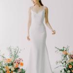 V-Ausschnitt Brautkleider Meerjungfrau & Hochzeitskleider Meerjungfrau aus Satin für Damen 
