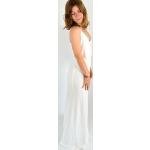 Weiße Oversize Mini Nachhaltige Wickelkleider aus Viskose für Damen Größe XL für den für den Sommer 
